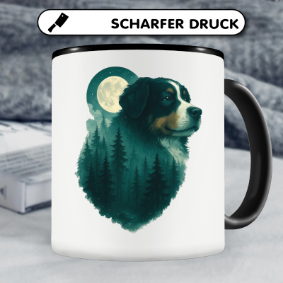 Tasse mit dem Motiv Berner Sennenhund im Mondwald - Ansicht 5
