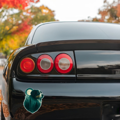 Berner Sennenhund im Mondwald Aufkleber Bunt - Ansicht 3