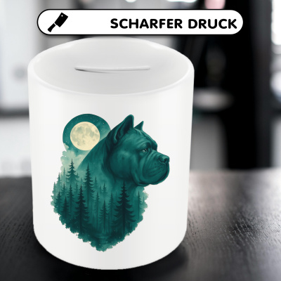 Spardose mit dem Motiv Cane Corso im Mondwald - Ansicht 5