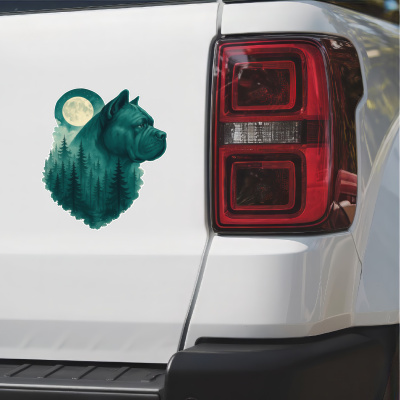 Cane Corso im Mondwald Aufkleber Bunt - Ansicht 2