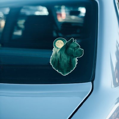 Cane Corso im Mondwald Aufkleber Bunt - Ansicht 3