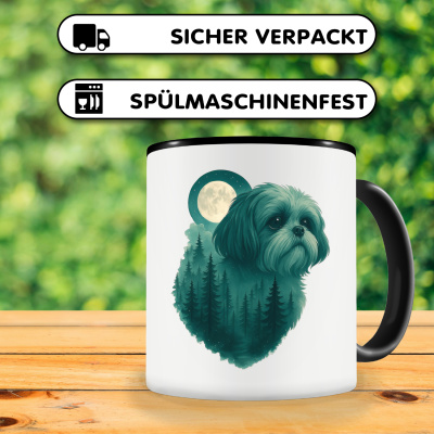 Tasse mit dem Motiv Shih-Tzu im Mondwald - Ansicht 4
