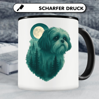 Tasse mit dem Motiv Shih-Tzu im Mondwald - Ansicht 5