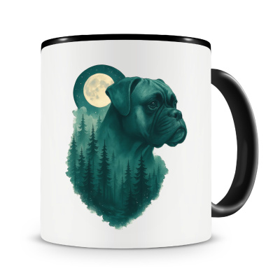 Tasse mit dem Motiv Boxer im Mondwald