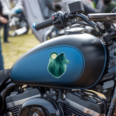 Collie im Mondwald Aufkleber Bunt - Ansicht 8