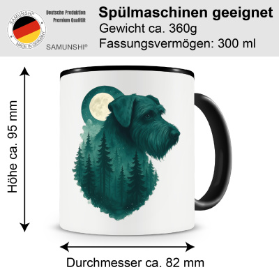Tasse mit dem Motiv Riesenschnauzer im Mondwald - Ansicht 2