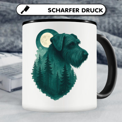 Tasse mit dem Motiv Riesenschnauzer im Mondwald - Ansicht 5
