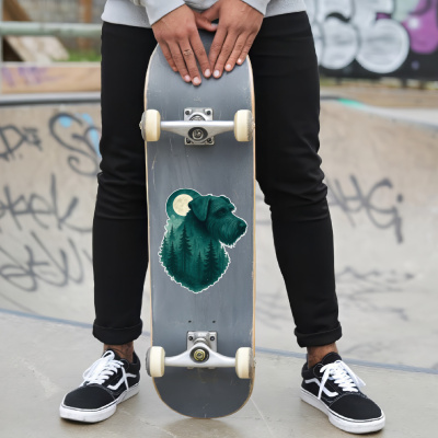 Riesenschnauzer im Mondwald Aufkleber Bunt - Ansicht 6