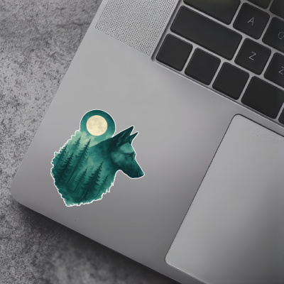 Malinois im Mondwald Aufkleber Bunt - Ansicht 7