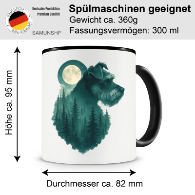 Tasse mit dem Motiv Zwergschnauzer im Mondwald - Ansicht 2