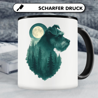 Tasse mit dem Motiv Zwergschnauzer im Mondwald - Ansicht 5