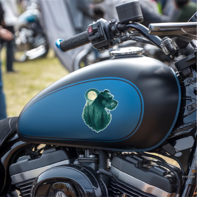 Zwergschnauzer im Mondwald Aufkleber Bunt - Ansicht 8