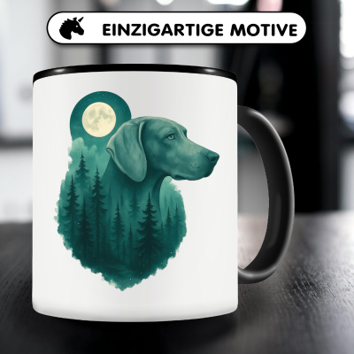 Tasse mit dem Motiv Weimaraner im Mondwald - Ansicht 3
