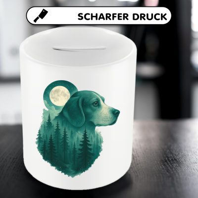 Spardose mit dem Motiv Beagle im Mondwald - Ansicht 5