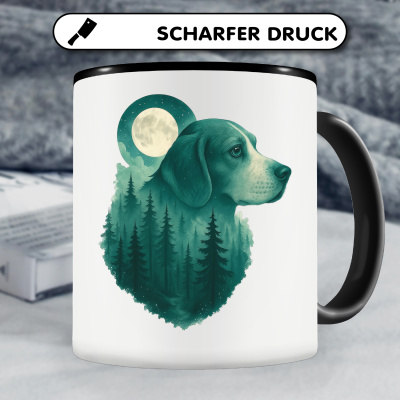 Tasse mit dem Motiv Beagle im Mondwald - Ansicht 5