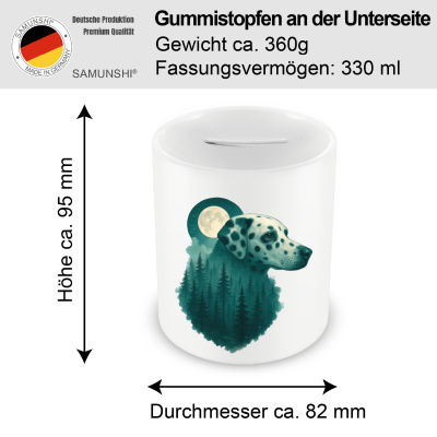 Spardose mit dem Motiv Dalmatiner im Mondwald - Ansicht 2