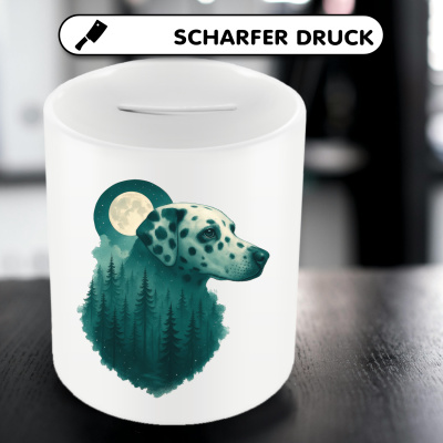 Spardose mit dem Motiv Dalmatiner im Mondwald - Ansicht 5