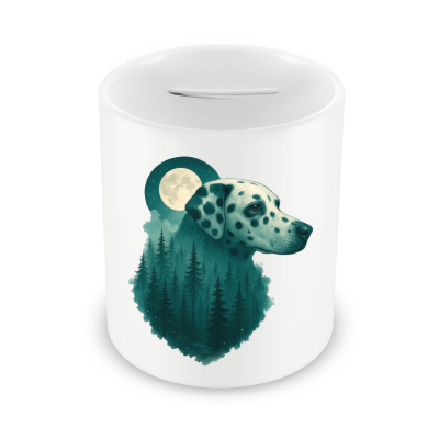 Spardose mit dem Motiv Dalmatiner im Mondwald