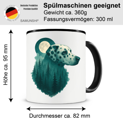 Tasse mit dem Motiv Dalmatiner im Mondwald - Ansicht 2