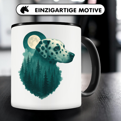 Tasse mit dem Motiv Dalmatiner im Mondwald - Ansicht 3