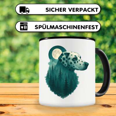 Tasse mit dem Motiv Dalmatiner im Mondwald - Ansicht 4