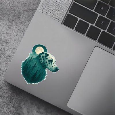 Dalmatiner im Mondwald Aufkleber Bunt - Ansicht 7