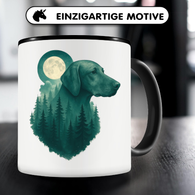 Tasse mit dem Motiv Magyar Vizsla im Mondwald - Ansicht 3