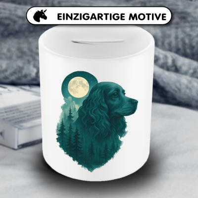 Spardose mit dem Motiv Cocker Spaniel im Mondwald - Ansicht 3