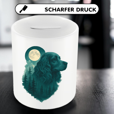 Spardose mit dem Motiv Cocker Spaniel im Mondwald - Ansicht 5