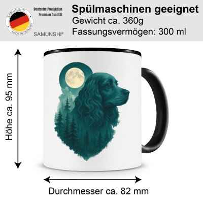 Tasse mit dem Motiv Cocker Spaniel im Mondwald - Ansicht 2