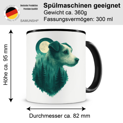 Tasse mit dem Motiv Parson Russell Terrier im Mondwald - Ansicht 2