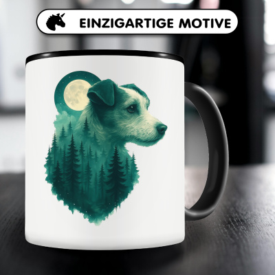 Tasse mit dem Motiv Parson Russell Terrier im Mondwald - Ansicht 3