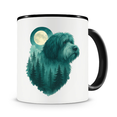 Tasse mit dem Motiv Tibet Terrier im Mondwald