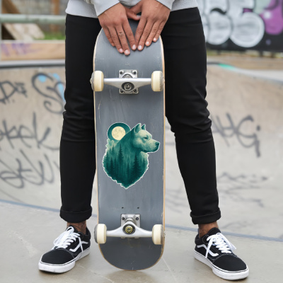 Dogo Argentino im Mondwald Aufkleber Bunt - Ansicht 6