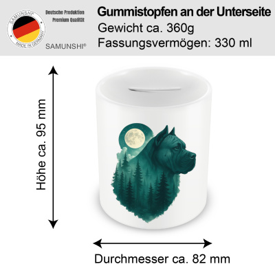 Spardose mit dem Motiv Dogo Canario im Mondwald - Ansicht 2