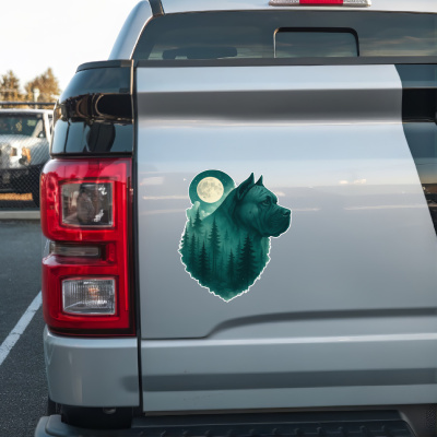 Dogo Canario im Mondwald Aufkleber Bunt - Ansicht 2