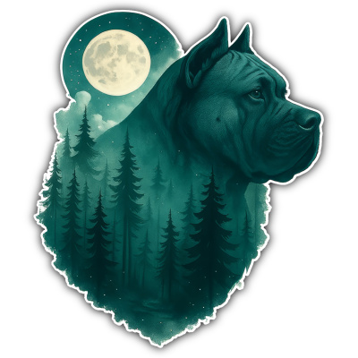 Wandtattoo  Dogo Canario im Mondwald 