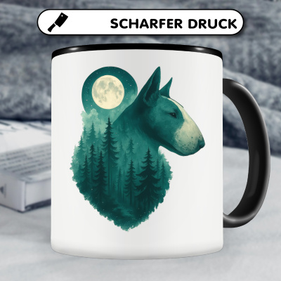 Tasse mit dem Motiv Bullterrier im Mondwald - Ansicht 5