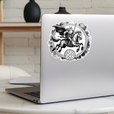 Odin mit Sleipnir Aufkleber - Ansicht 5