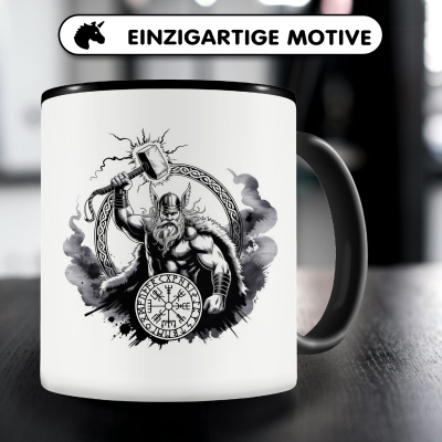 Tasse mit dem Motiv Thor mit Hammer Mj�lnir - Ansicht 3