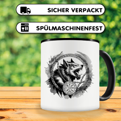 Tasse mit dem Motiv Fenrir der Wolf - Ansicht 4