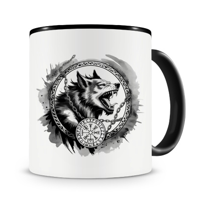 Tasse mit dem Motiv Fenrir der Wolf