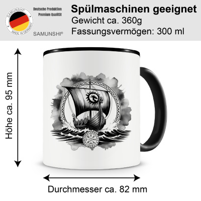 Tasse mit dem Motiv Wikinger Langschiff - Ansicht 2