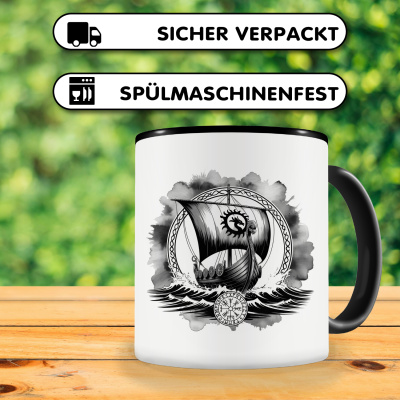 Tasse mit dem Motiv Wikinger Langschiff - Ansicht 4