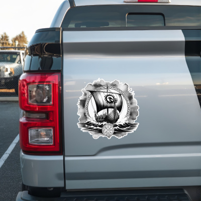 Wikinger Langschiff Aufkleber - Ansicht 2