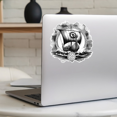 Wikinger Langschiff Aufkleber - Ansicht 5