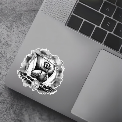 Wikinger Langschiff Aufkleber - Ansicht 7