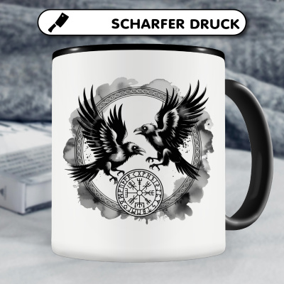 Tasse mit dem Motiv Huginn und Muninn - Ansicht 5