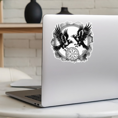 Huginn und Muninn Aufkleber - Ansicht 5