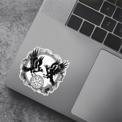 Huginn und Muninn Aufkleber - Ansicht 7